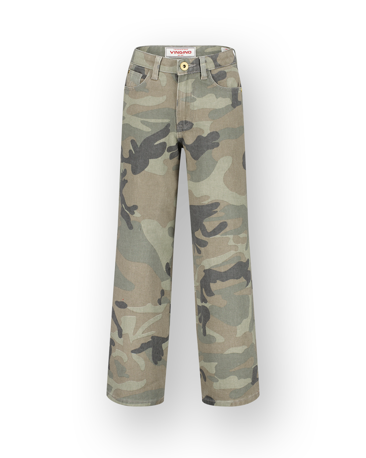 Extra wide leg Jeans Cassie Camo