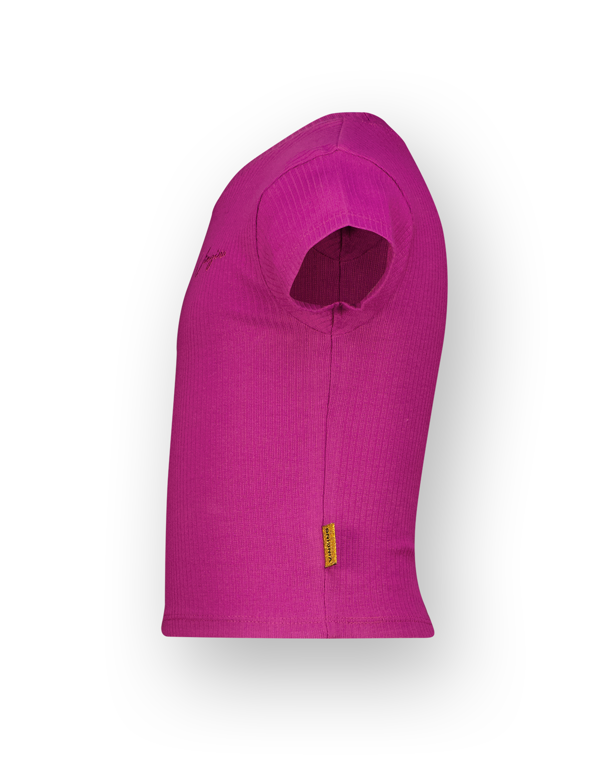 T-shirt Basic-crop rib tee