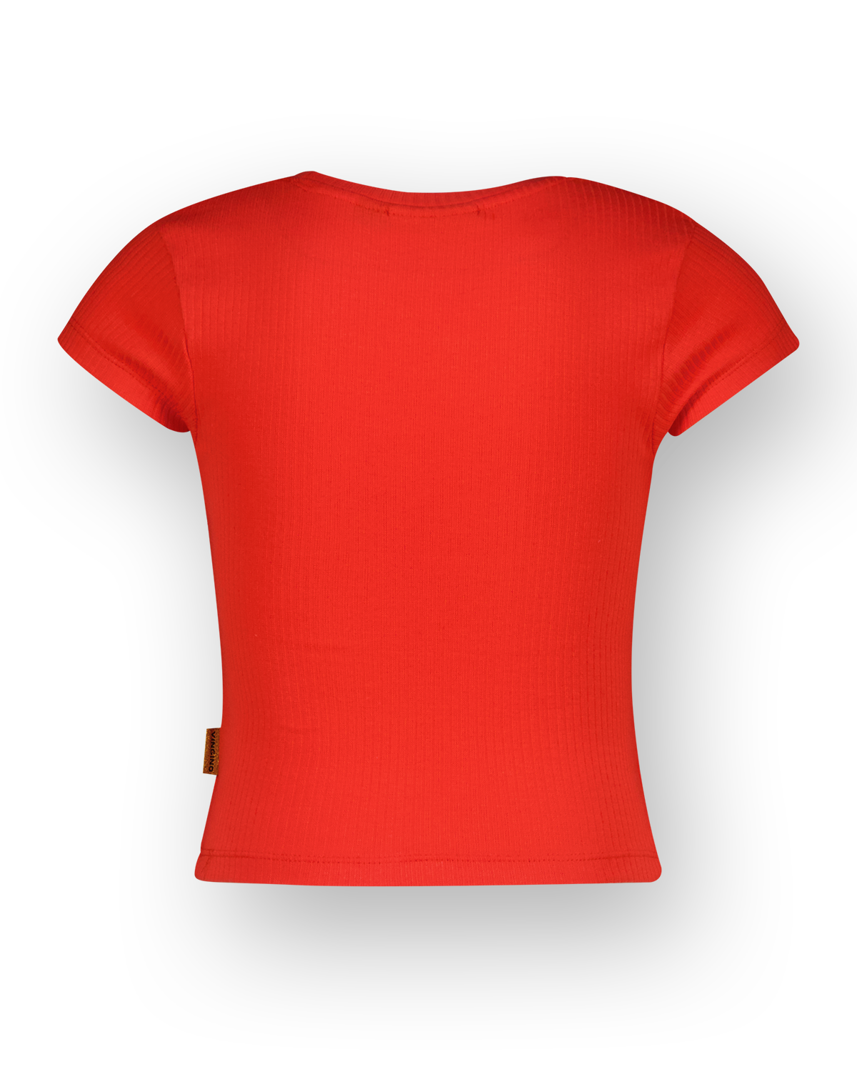 T-shirt Basic-crop rib tee