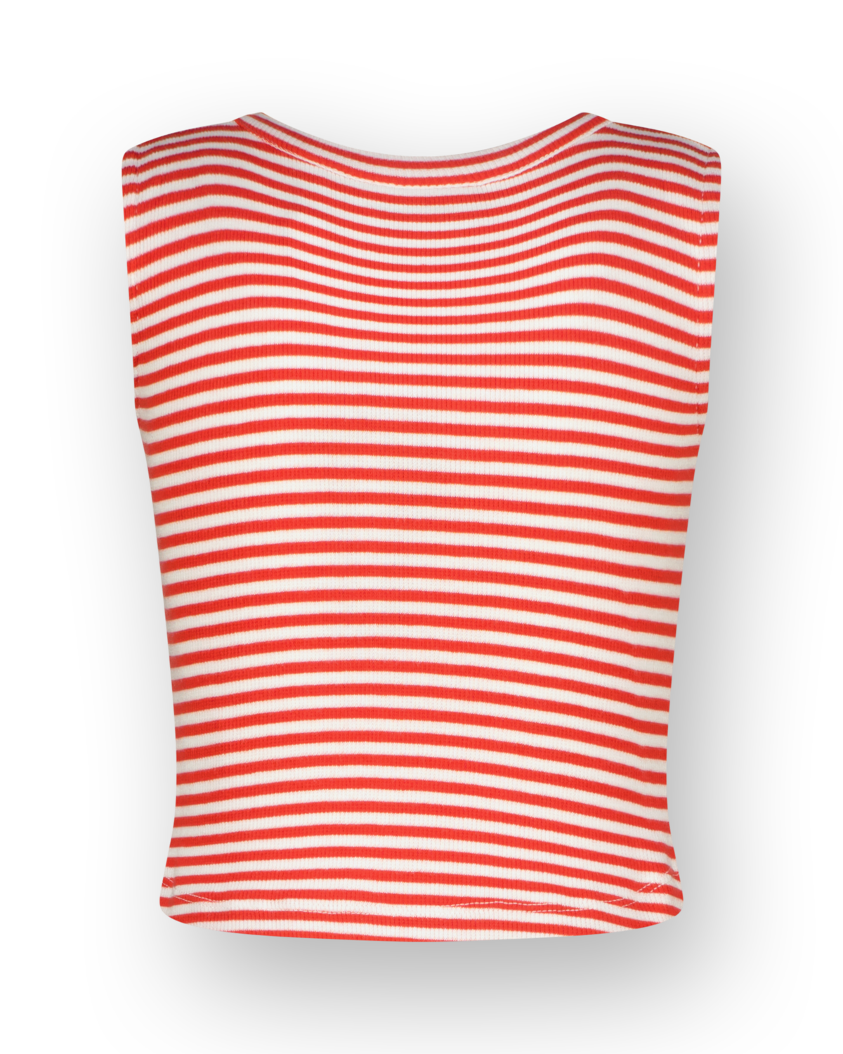 Top Basic-Crop Rib Top Stripe