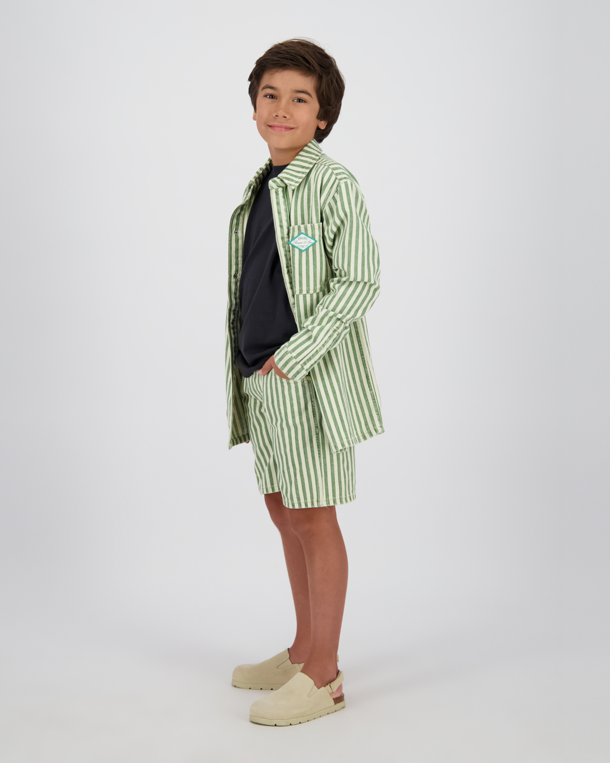 Boxy Overhemd Lino stripe