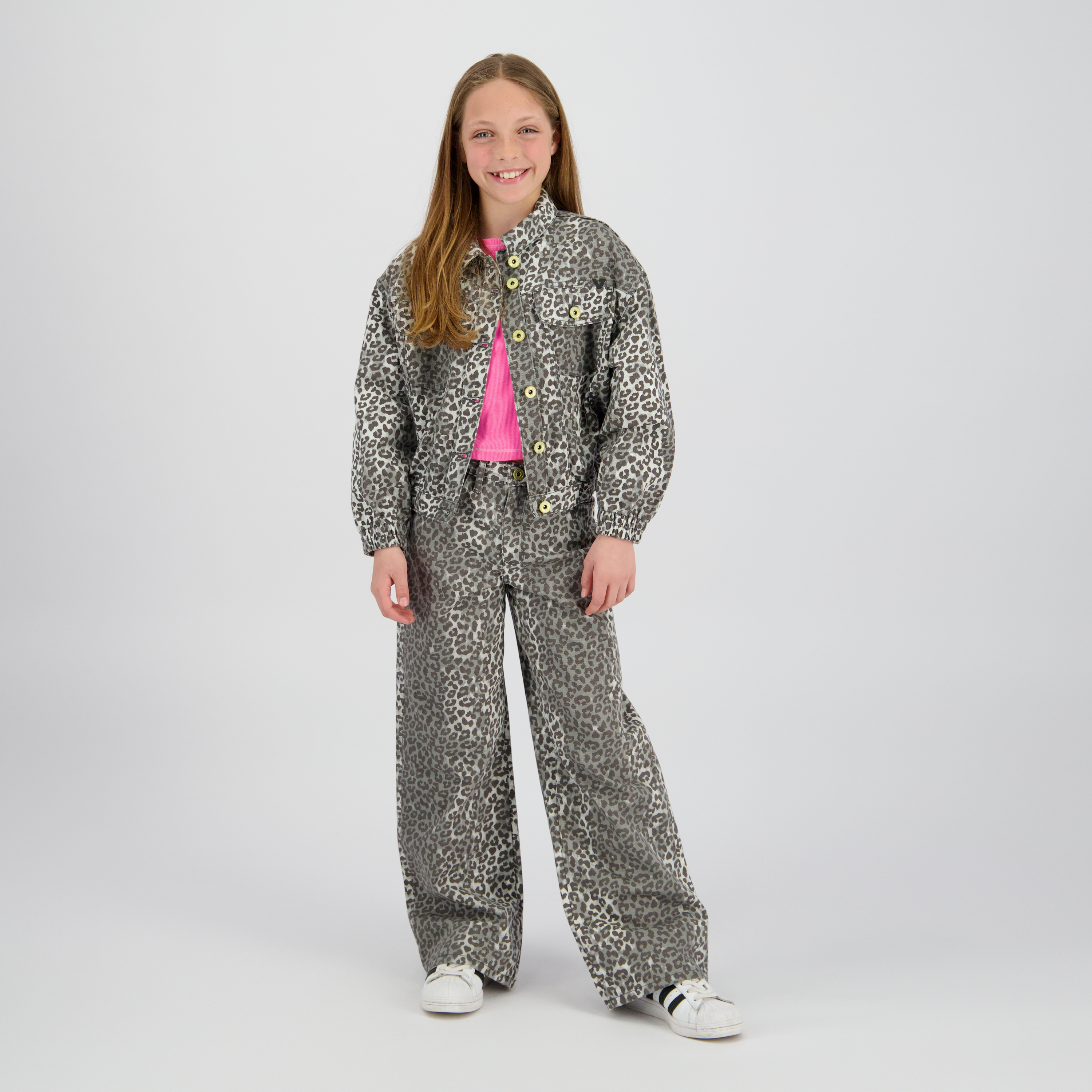 Spijkerjas Tori Leopard