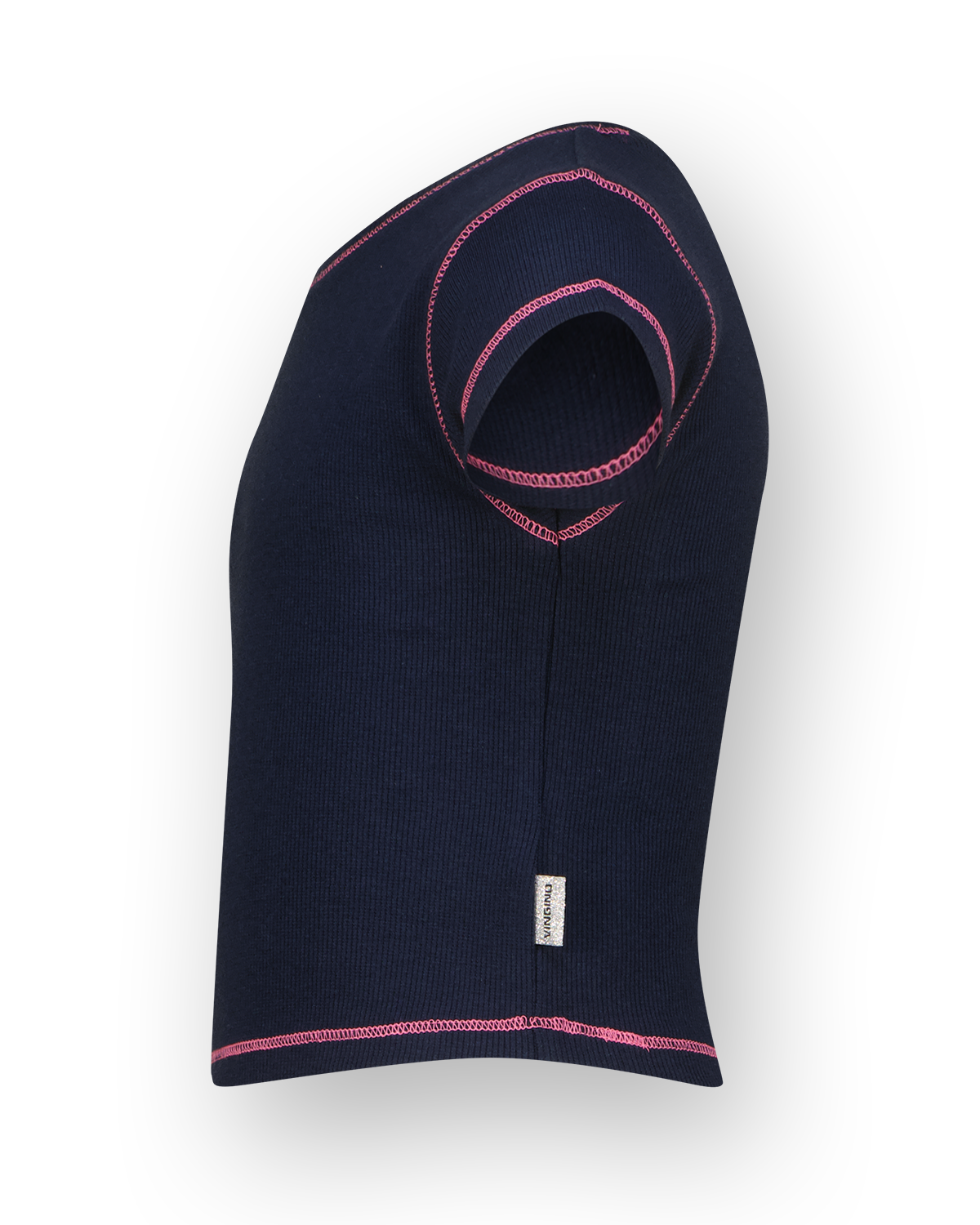 T-shirt Basic-Crop Rib Tee