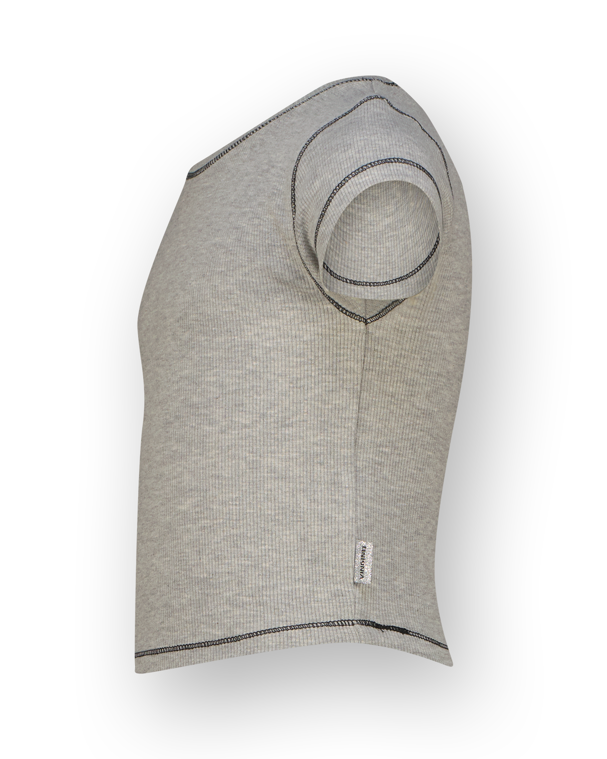 T-shirt Basic-Crop Rib Tee