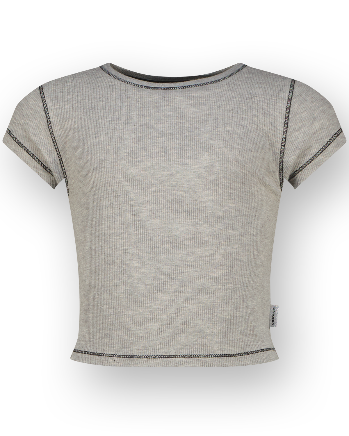 T-shirt Basic-Crop Rib Tee