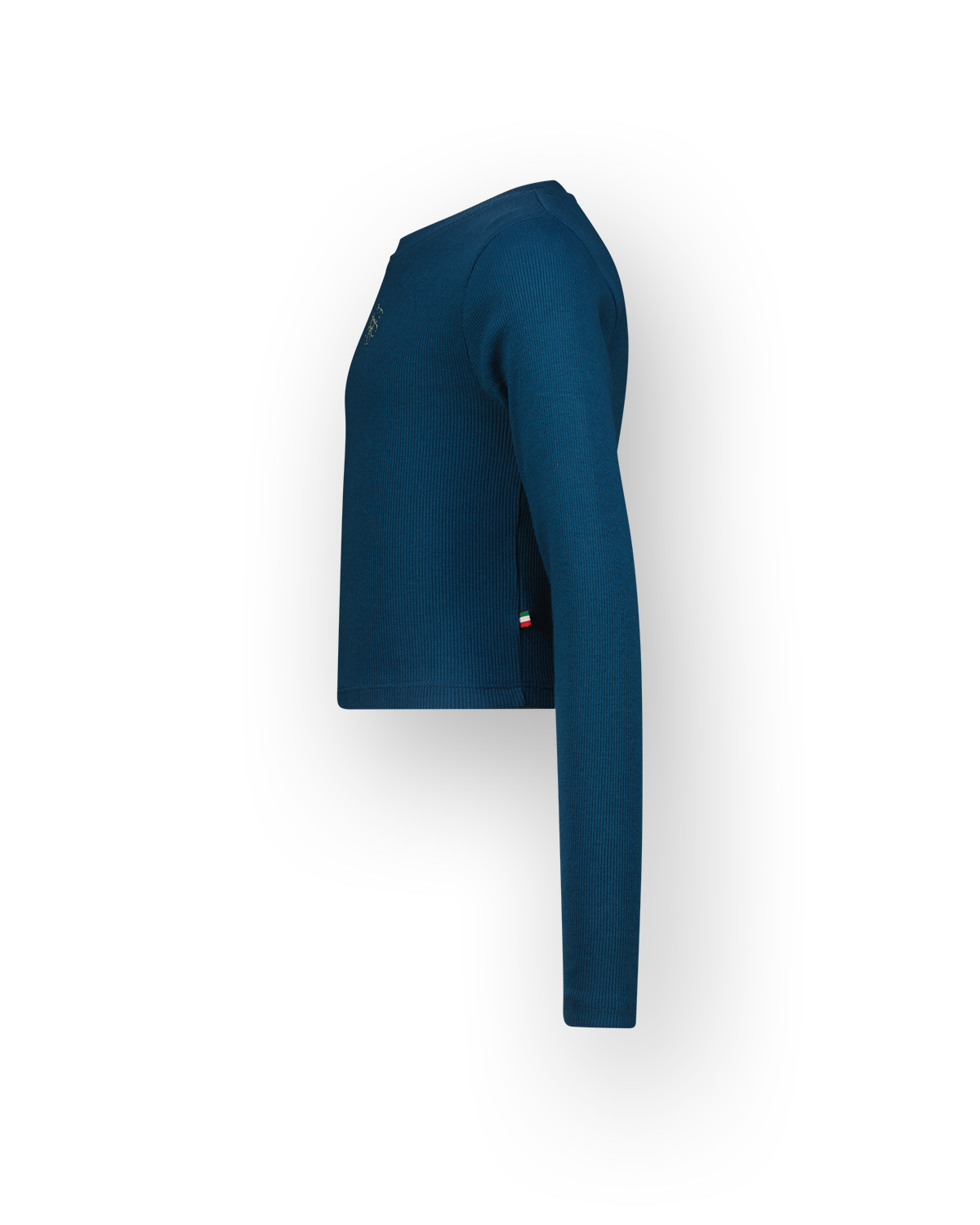 Top G-basic-crop rib longsleeve