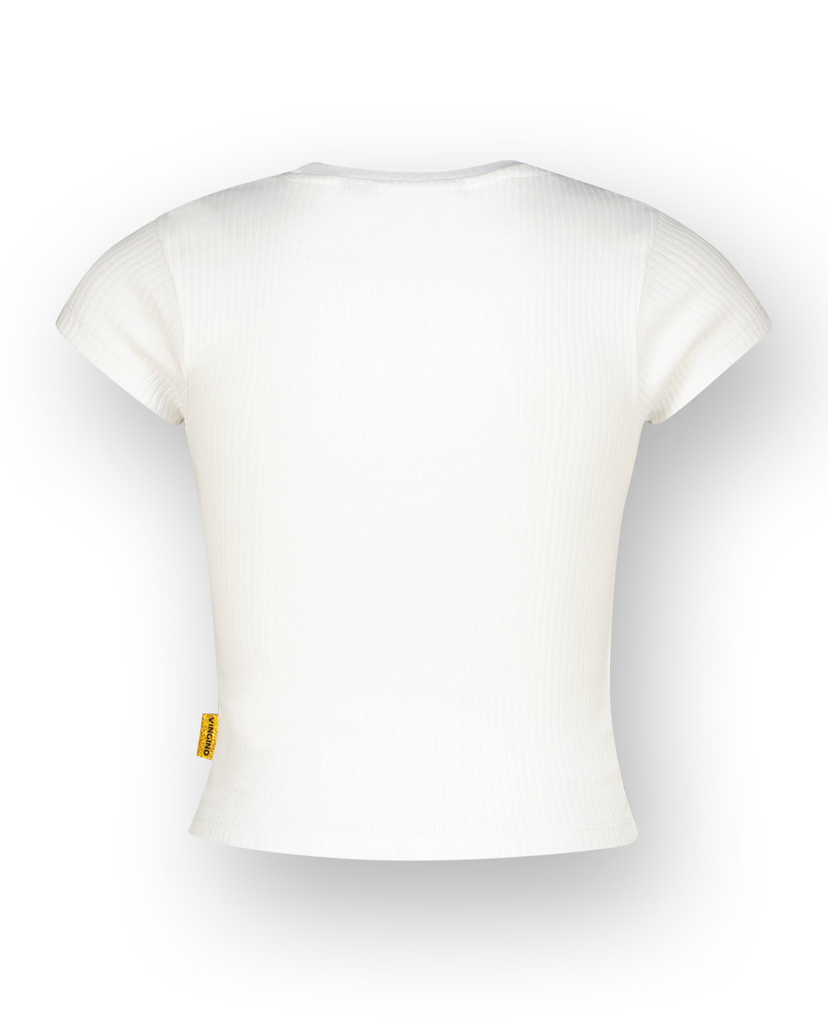 T-shirt Basic-crop rib tee