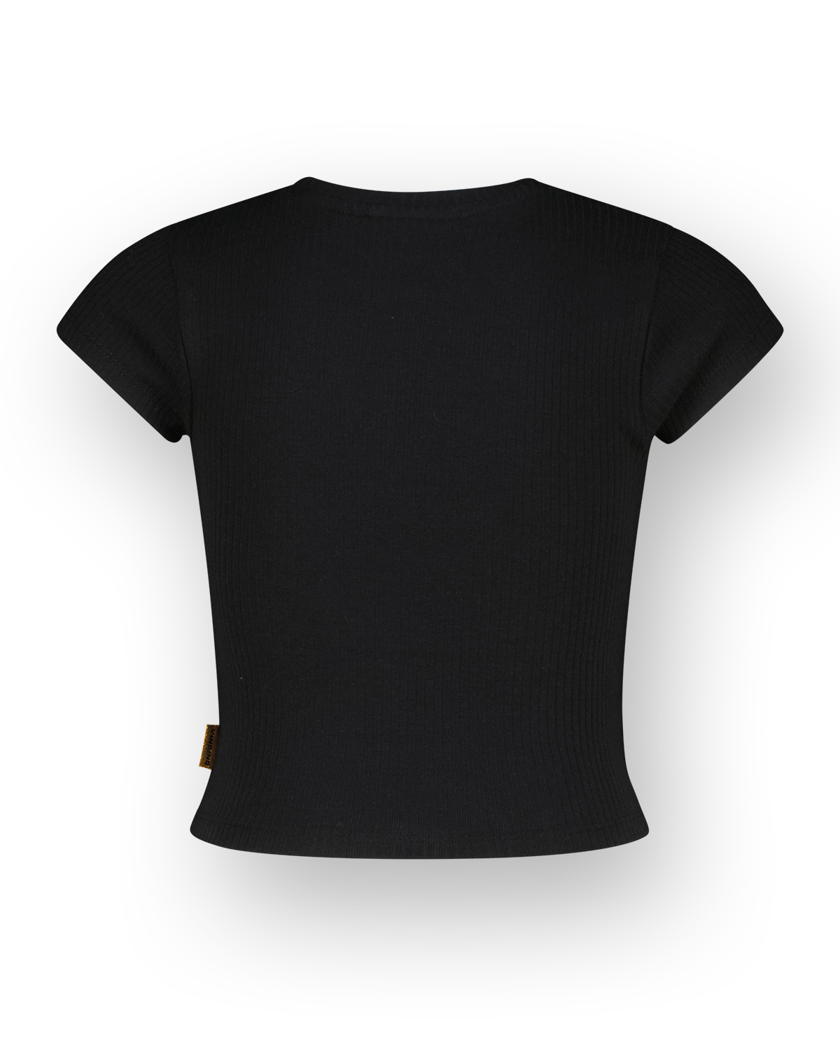 T-shirt Basic-crop rib tee