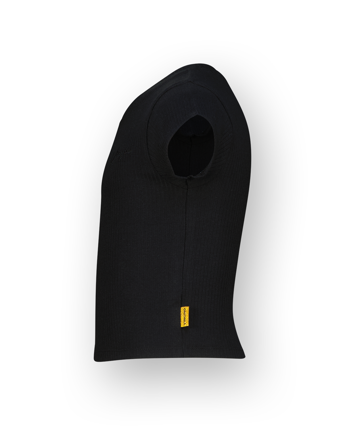 T-shirt Basic-crop rib tee