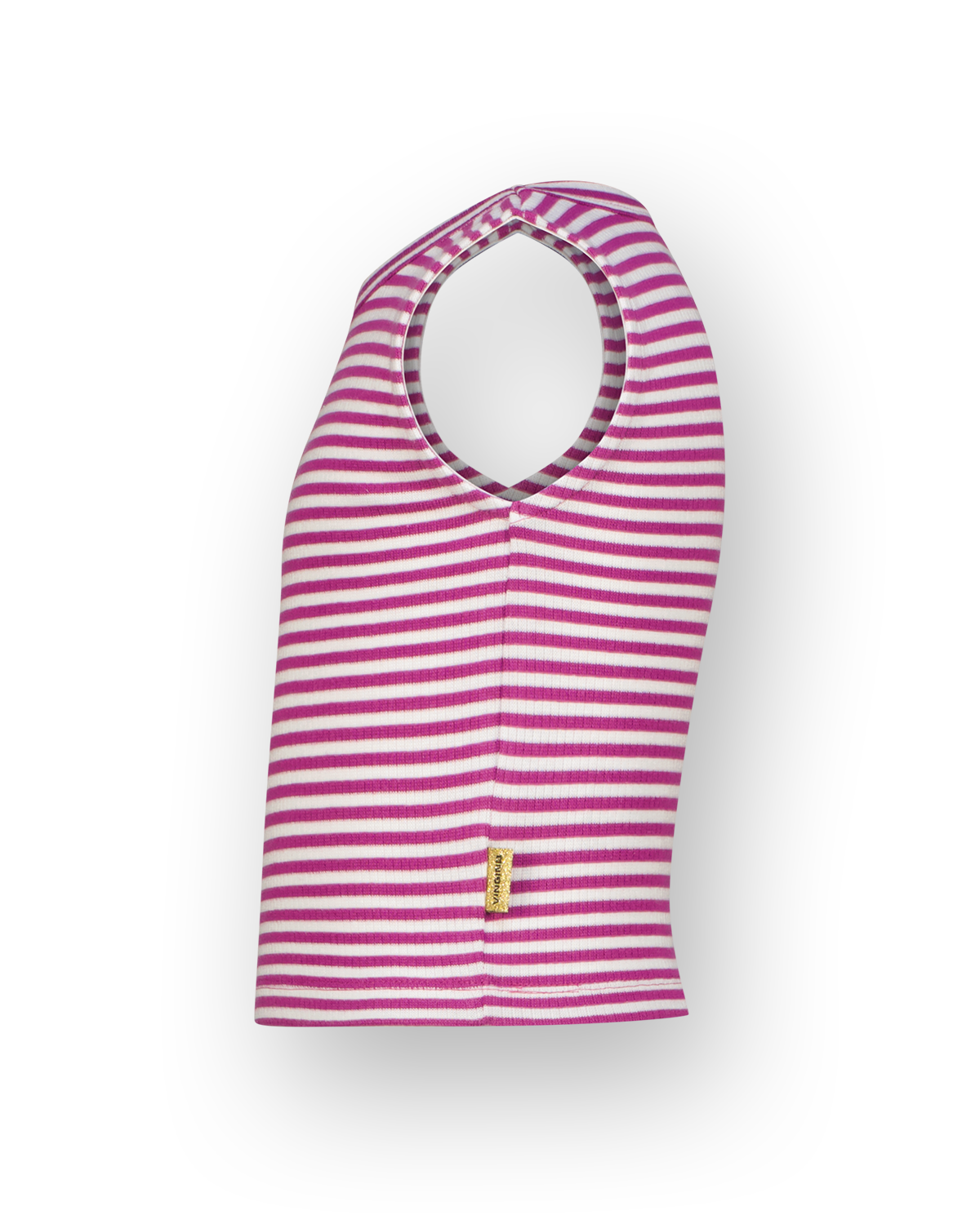 Comfort Top Basic-crop rib stripe