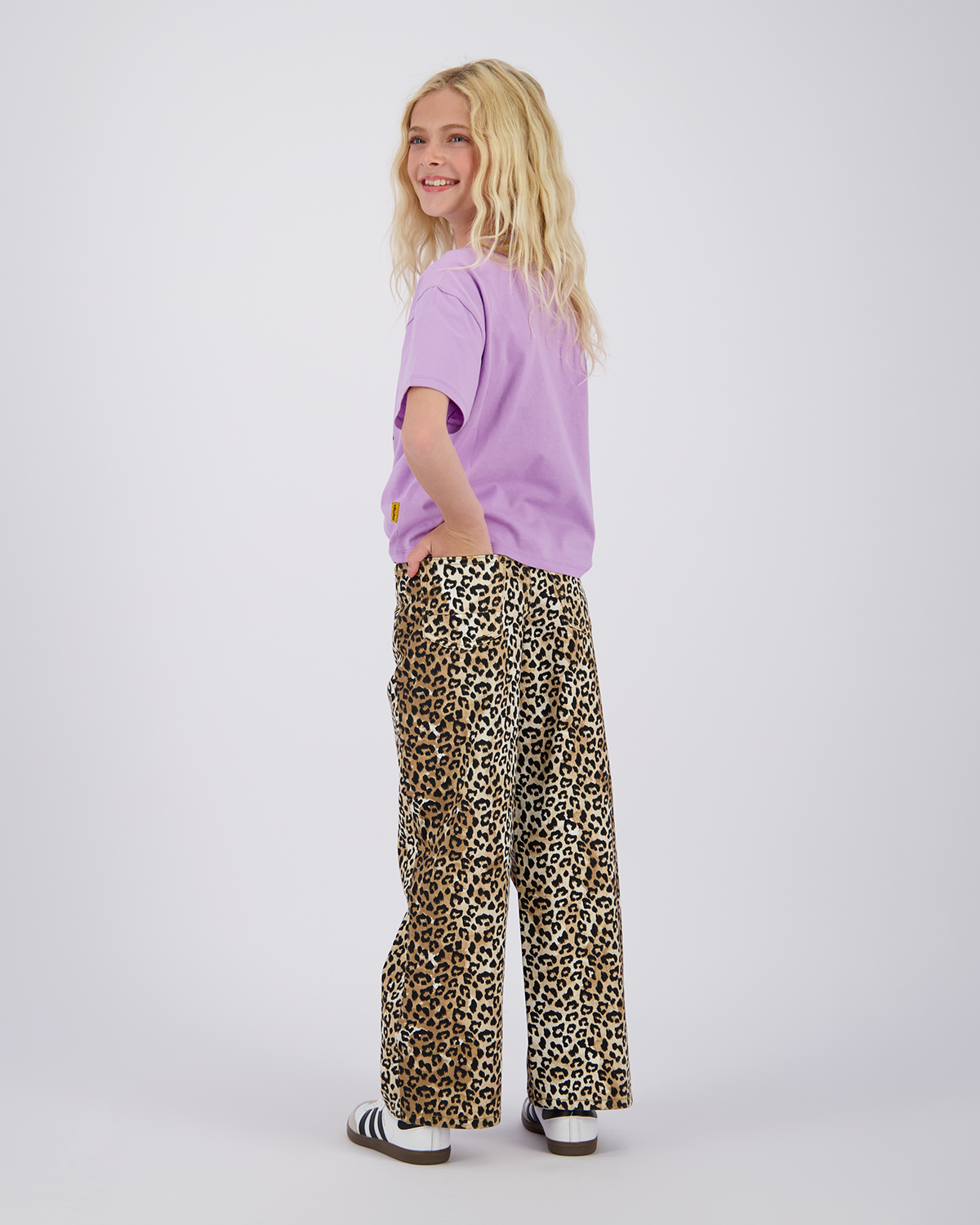 Extra wide leg Jeans Cassie leopard