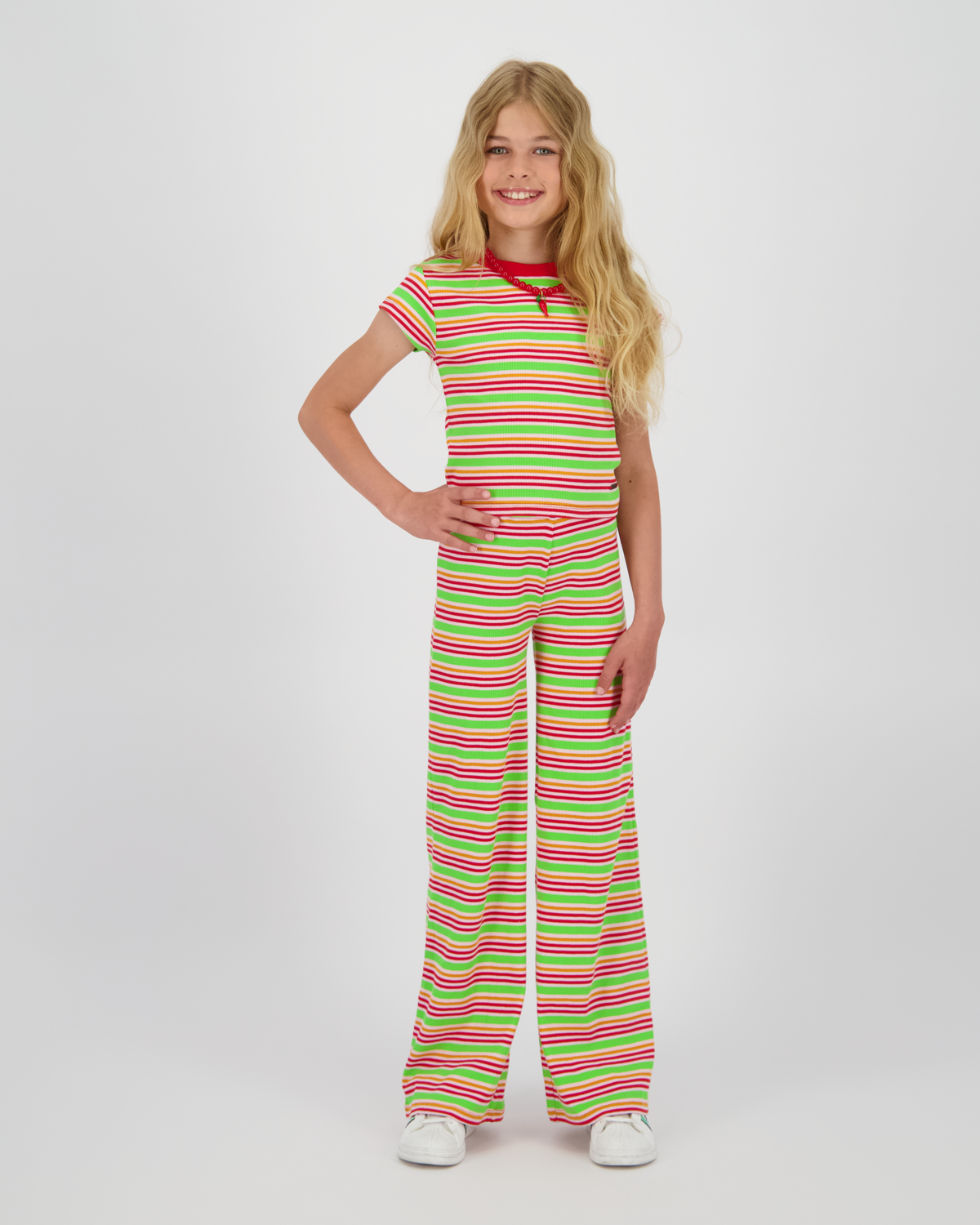 T-shirt Icon-fancy stripe rib tee