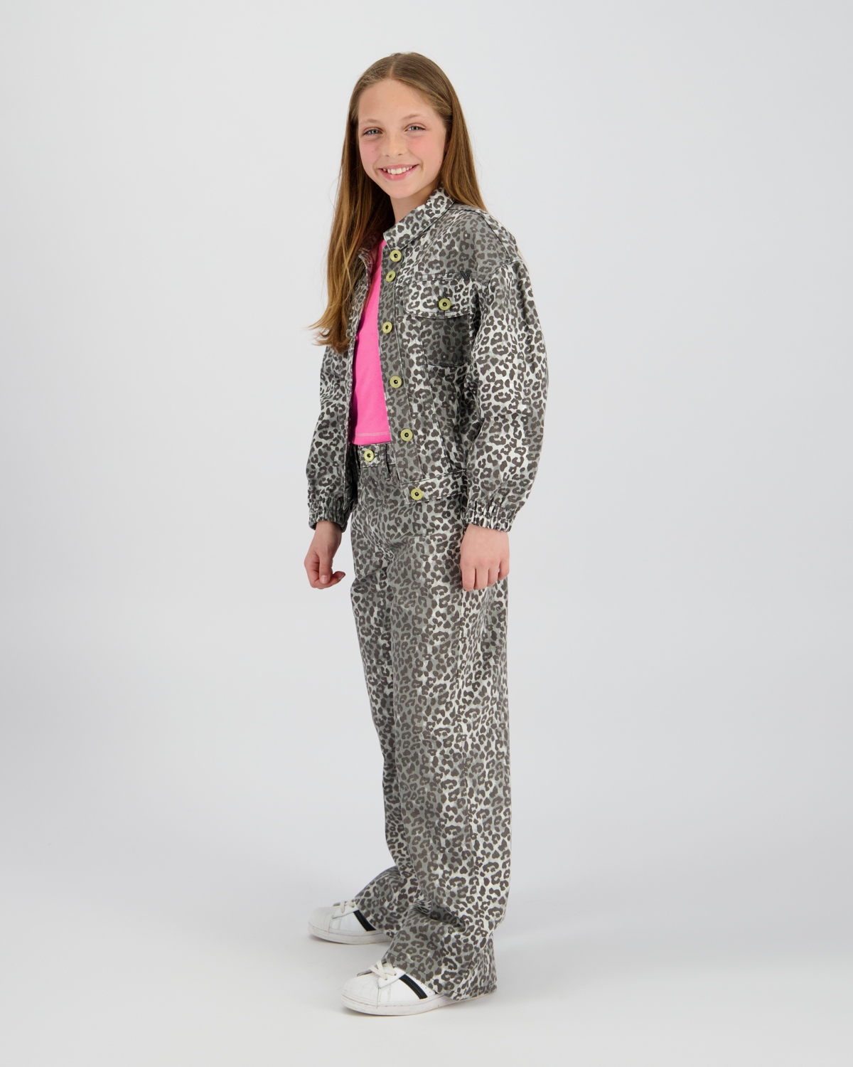 Extra wide leg Jeans Cassie Leopard