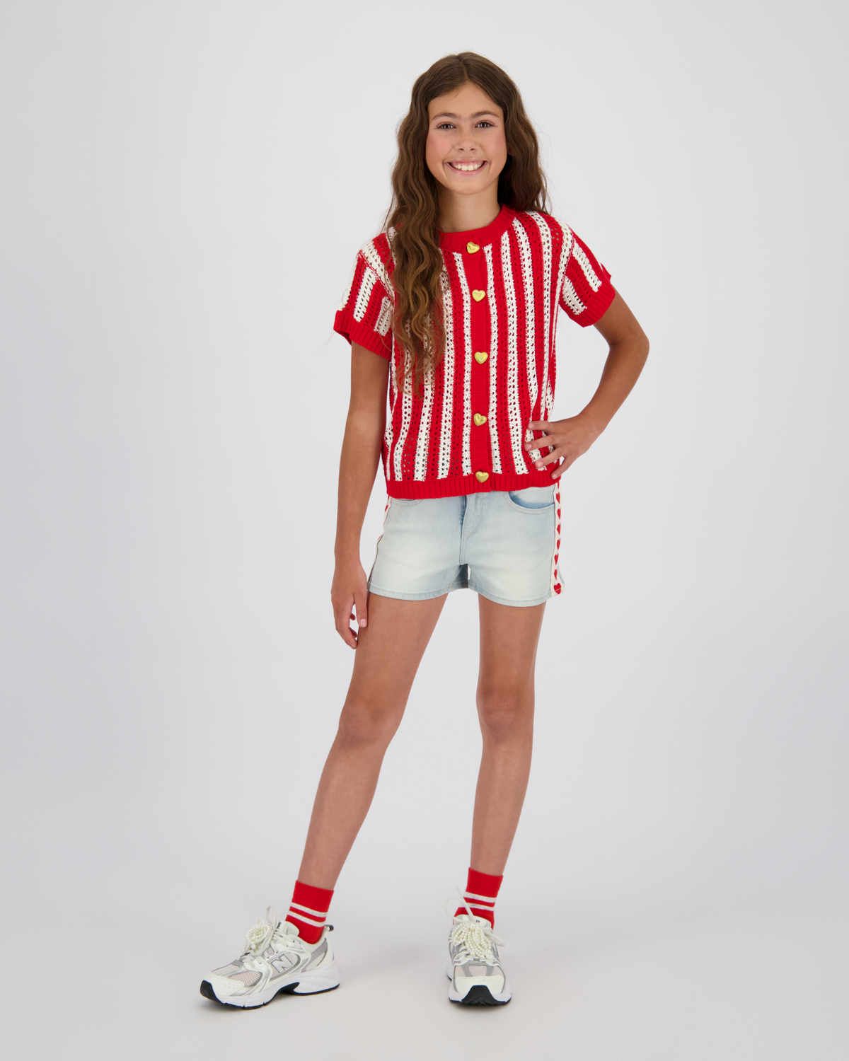 Short high waist Dafina hearts