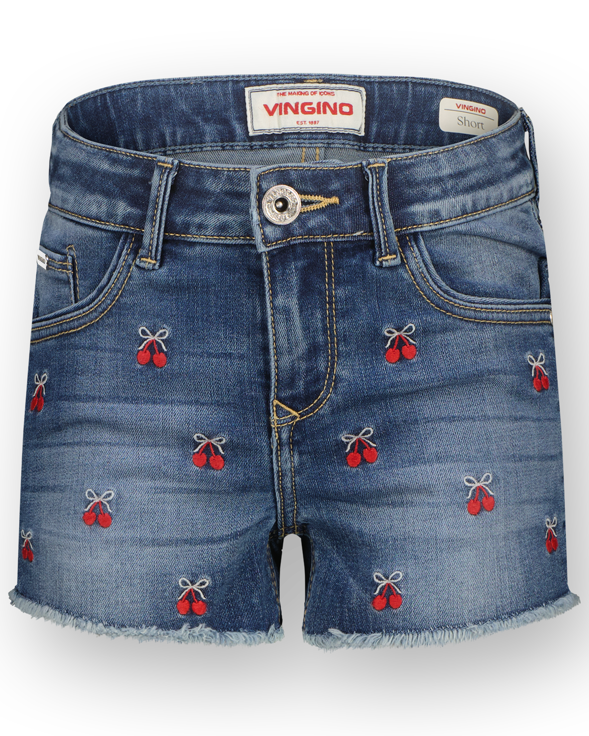 Shorts high waist Dafina Cherry