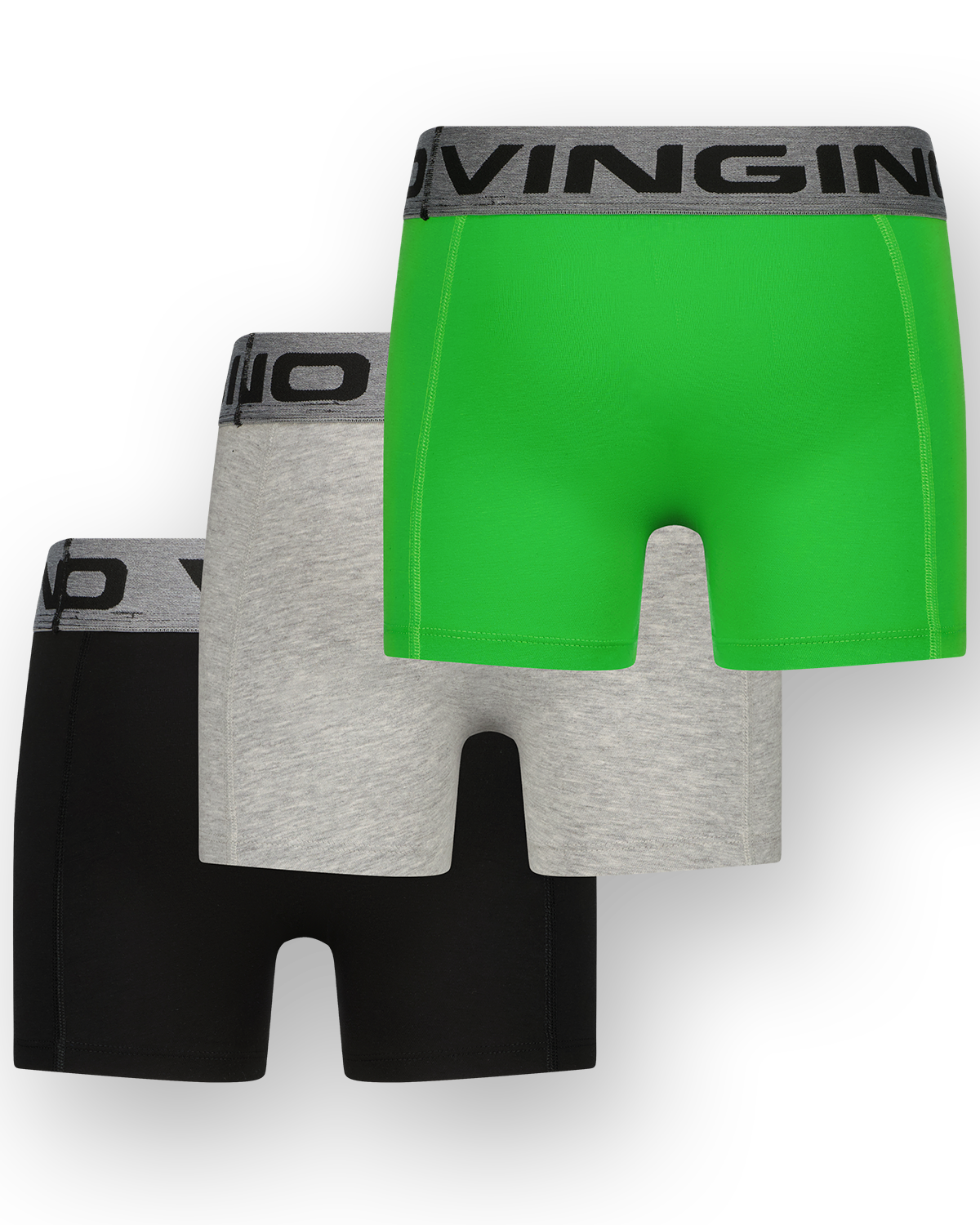 Boxer Green solid 3-pack
