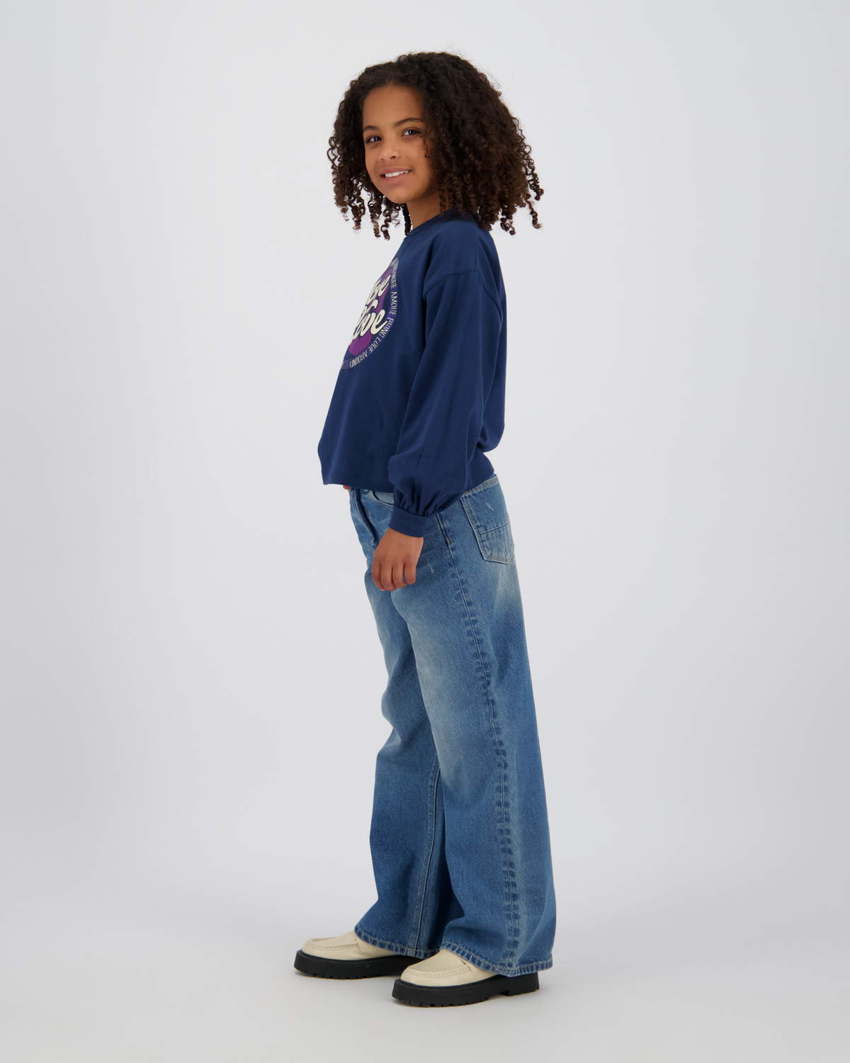 Extra wide leg Jeans Cherry